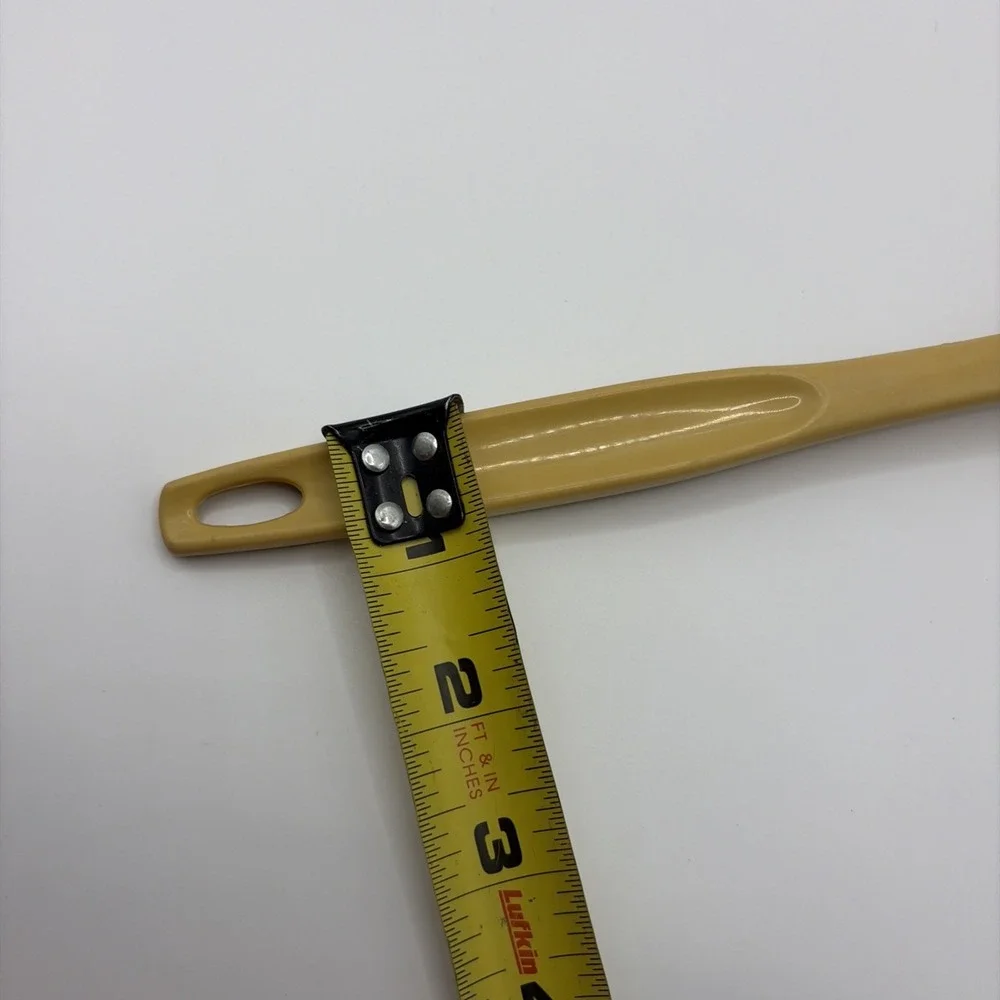 retro Beige Foley Nylon Plastic Slotted serving Spoon Utensil Retro EUC